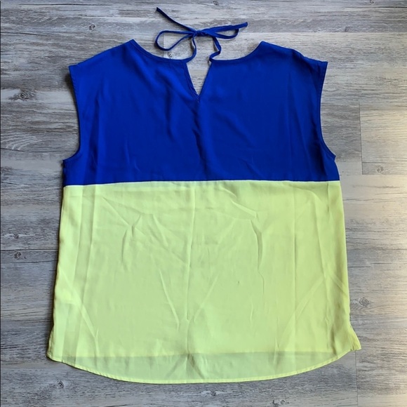 Women's Tommy Hilfiger Sheer Color Block Sleeveless Top Large - Picture 5 of 8